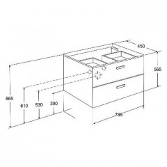 Roca Victoria Nord модуль для раковины 800 мм, 786x450x550 мм, с 2 ящиками, белый глянец