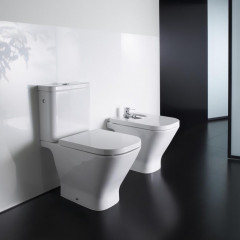 Roca The Gap Square чаша унитаза напольная 365x650x400 мм, с горизонтальным выпуском, белый