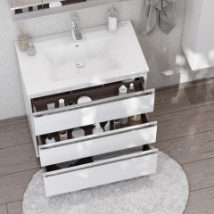 Roca The Gap модуль для раковины 800 мм (для 7.3279.A.400.0 - импорт, 7.3279.9.C00.0 - RU 785x453x741 мм, с 3 ящ, без ножек 7.8168.2.733.9, белый гл.