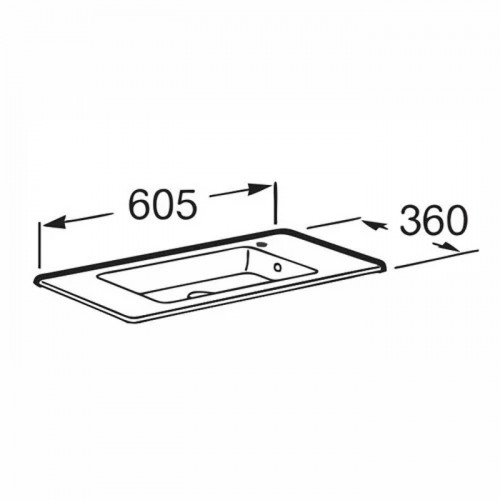 Roca Debba Compact раковина мебельная Unik 600x360x160 мм, белый