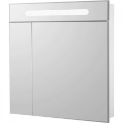 Roca Victoria Nord зеркальный шкаф 800 мм, 800x141x810 мм, с LED-подсветкой сверху, включение от общего выключателя, белый глянец