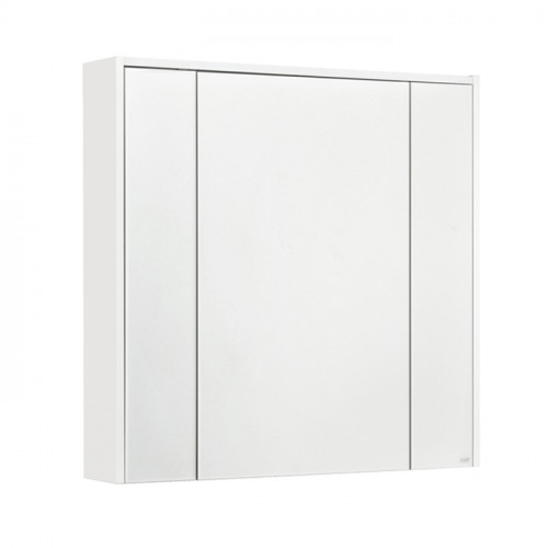 Roca Ronda зеркальный шкаф 800 мм, 800x145x780 мм, с LED-подсветкой, сверху, блоком с розеткой и выключателем-кнопкой с диммером, белый матовый