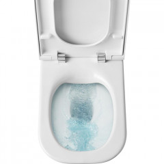 Roca The Gap Square чаша унитаза приставная Rimless 365x600x400 мм, с двойным выпуском, белый