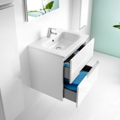 Roca Victoria Nord ICE EDITION модуль для раковины 600 мм, 586x450x550 мм, c 2 ящиками, белый глянец