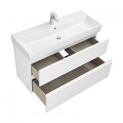 Roca Oleta модуль для раковины 1000 мм, 961х374х548 мм, с 2 ящиками, белый глянец