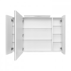 Roca Oleta зеркальный шкаф 1000 мм, 1000х137х700 мм, c LED-светильником, включение от общего выключателя, белый глянец