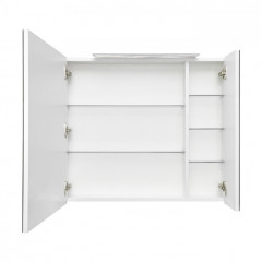 Roca Oleta зеркальный шкаф 800 мм, 800х137х700 мм, c LED-светильником, включение от общего выключателя, белый матовый (Новый артикул)