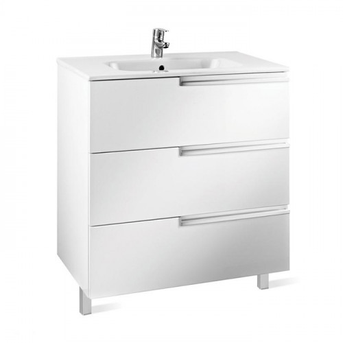 Roca Victoria Nord ICE EDITION модуль для раковины 600 мм, 586x450x735 мм, c 3 ящиками, белый глянец