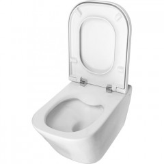 Roca The Gap Square чаша унитаза подвесная Rimless 350x540x350 мм, с горизонтальным выпуском, белый