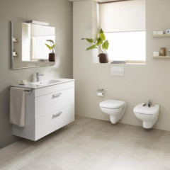 Roca Debba Square чаша унитаза подвесная Rimless 355x540x345 мм, с горизонтальным выпуском, белый