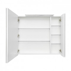 Roca Oleta зеркальный шкаф 800 мм, 800х137х700 мм, c LED-светильником, включение от общего выключателя, белый матовый (Новый артикул)