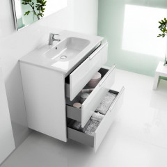 Roca Victoria Nord ICE EDITION модуль для раковины 600 мм, 586x450x735 мм, c 3 ящиками, белый глянец