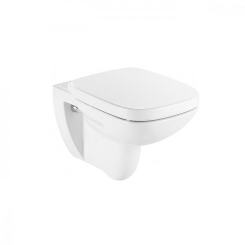 Roca Debba Square чаша унитаза подвесная Rimless 355x540x345 мм, с горизонтальным выпуском, белый