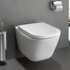 Roca The Gap Square чаша унитаза подвесная Rimless 350x540x350 мм, с горизонтальным выпуском, белый