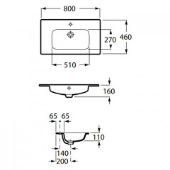 Roca Victoria-N UNIK раковина мебельная 800x460x160 мм, белый