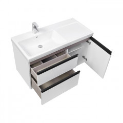 Roca Domi модуль для раковины 1000 мм (подходит раковина 7.3270.M.B00.4 - импорт), 985x453x515 мм, с 2 ящ. и 1 дверкой, левый, белый глянец
