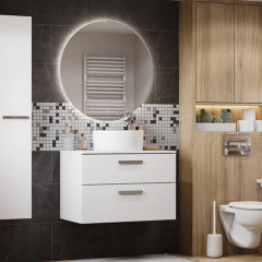 Roca Luna зеркало круглое 600 мм, 600х20х600 мм, с LED-подсветкой по периметру, с сенсорным выключателем с диммером