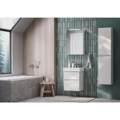 Roca Oleta зеркальный шкаф правый 500 мм, 500х137х700 мм, c LED-светильником, включение от общего выключателя, белый матовый (Новый артикул)