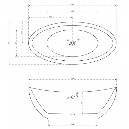 Акриловая ванна ABBER AB9248 белая
