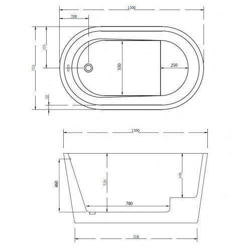 Акриловая ванна ABBER AB9277 белая