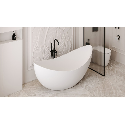 Ванна из искусственного камня ABBER Stein AS9633 белая матовая