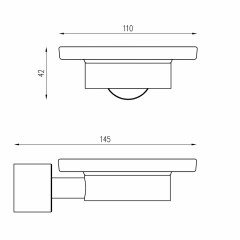 Мыльница с держателем ABBER Osten 316 AA185A8BGG оружейная сталь брашированная