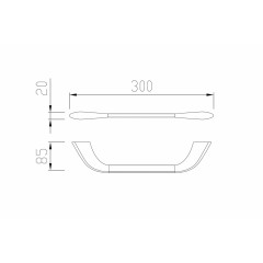 Полотенцедержатель ABBER Nord AA1551B черный матовый