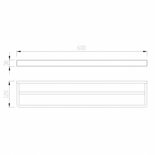 Полотенцедержатель двойной ABBER Westen AA1756B черный матовый