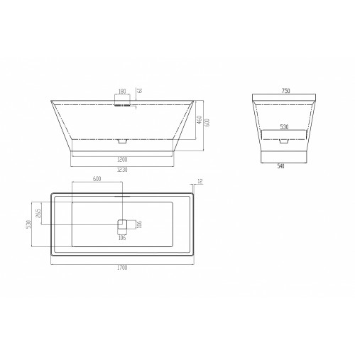 Ванна из искусственного камня ABBER Berlin AM9912 белая матовая