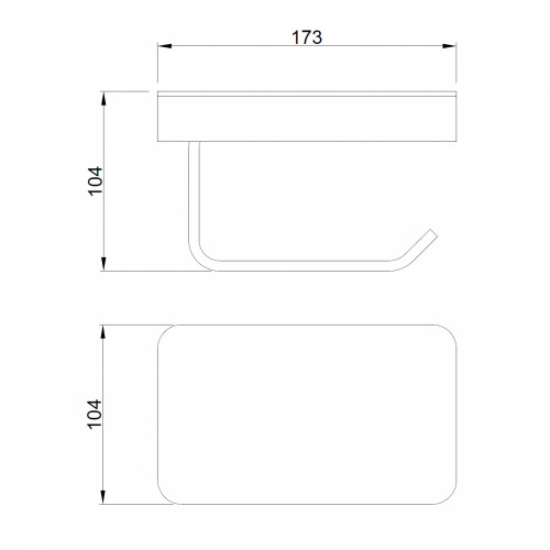 Бумагодержатель с полкой для телефона ABBER Westen AA1730G золото
