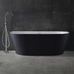 Акриловая ванна ABBER AB9216-1.7MB черная матовая