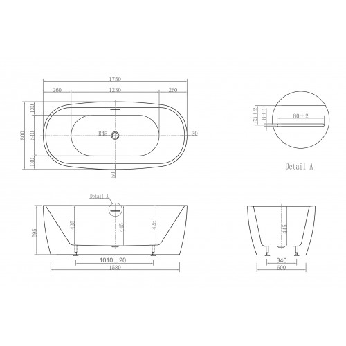 Акриловая ванна ABBER AB9219 белая