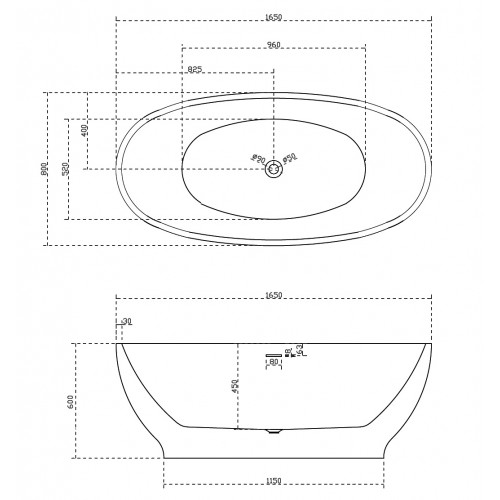 Акриловая ванна ABBER AB9207 белая