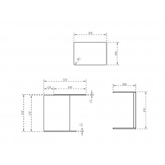 Столик для ванной комнаты ABBER Stein AS1636 белый матовый