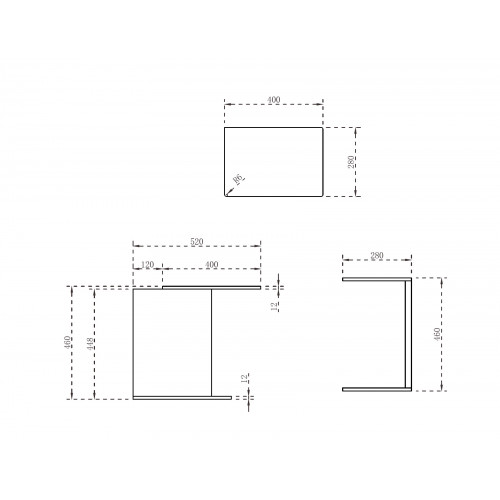 Столик для ванной комнаты ABBER Stein AS1636 белый матовый