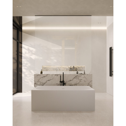 Ванна из искусственного камня ABBER Stein AS9603 белая матовая