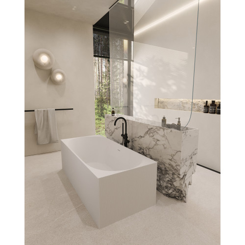 Ванна из искусственного камня ABBER Stein AS9603 белая матовая