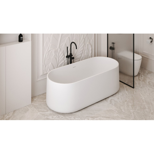 Ванна из искусственного камня ABBER Stein AS9607 белая матовая