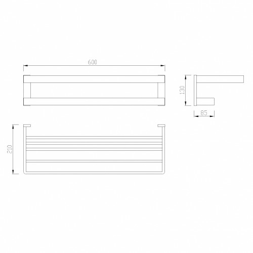 Полка для полотенец ABBER Westen AA1758 хром