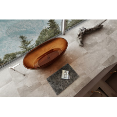 Прозрачная ванна ABBER Kristall AT9701Opal коричневая