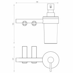 Диспенсер с держателем ABBER Osten 316 AA1859BGG оружейная сталь брашированная