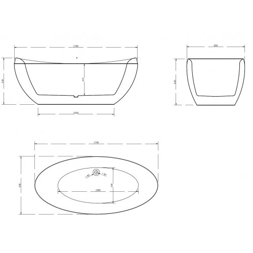Акриловая ванна ABBER AB9236 белая