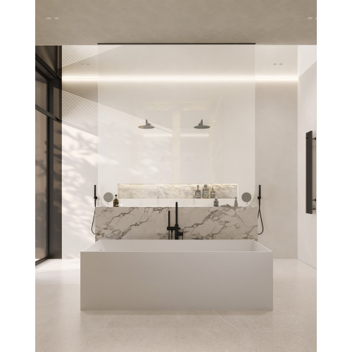 Ванна из искусственного камня ABBER Stein AS9642-1.8 белая матовая