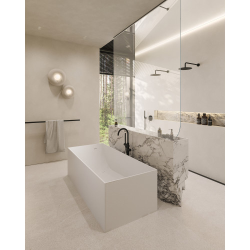 Ванна из искусственного камня ABBER Stein AS9642-1.8 белая матовая