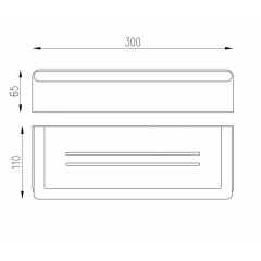 Полка ABBER Osten 316 AA1862BG золото брашированное