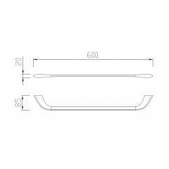 Полотенцедержатель ABBER Nord AA1552B черный матовый