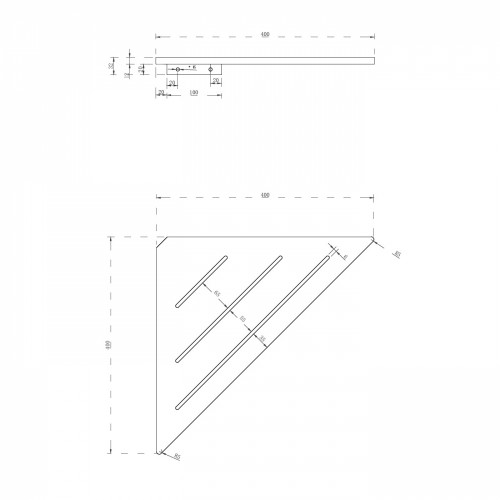 Угловая полочка для ванной комнаты ABBER Stein AS1652L белая матовая
