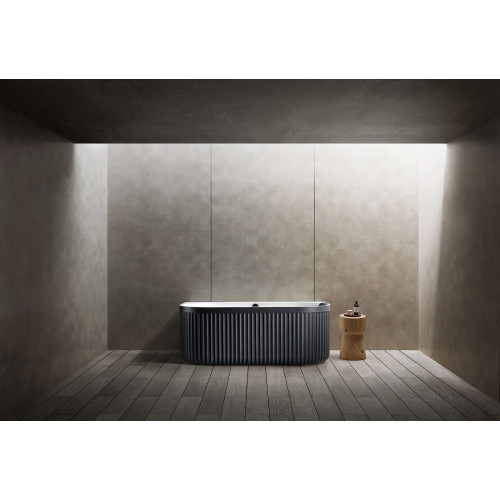 Ванна из искусственного камня ABBER Leipzig AM9916BW черно-белая матовая