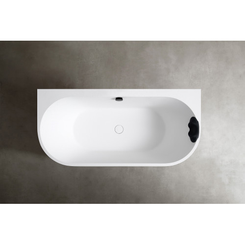 Ванна из искусственного камня ABBER Leipzig AM9916BW черно-белая матовая