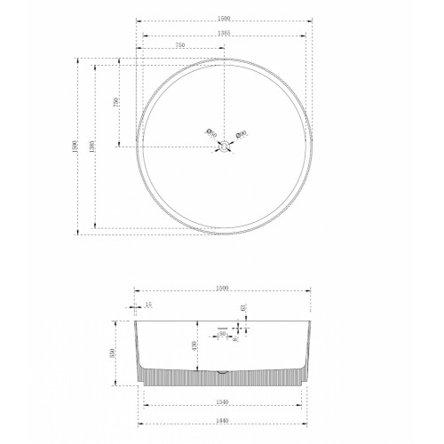 Ванна из искусственного камня ABBER Stein AS9679Blau голубая